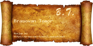 Brasovan Tomor névjegykártya